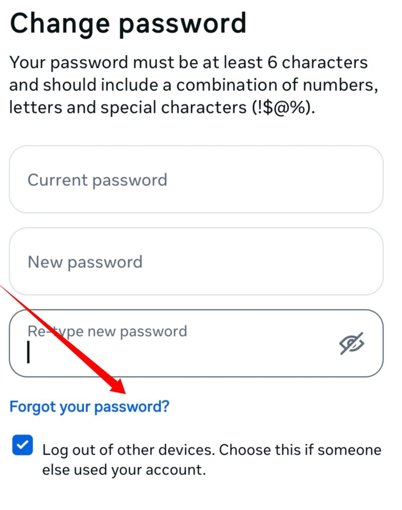 Facebook ka password kaise change kare