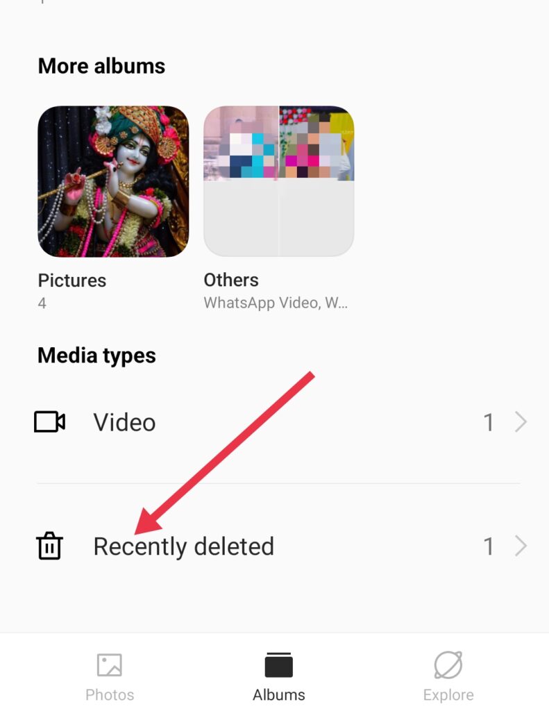 Delete Photos vapas kaise laye
